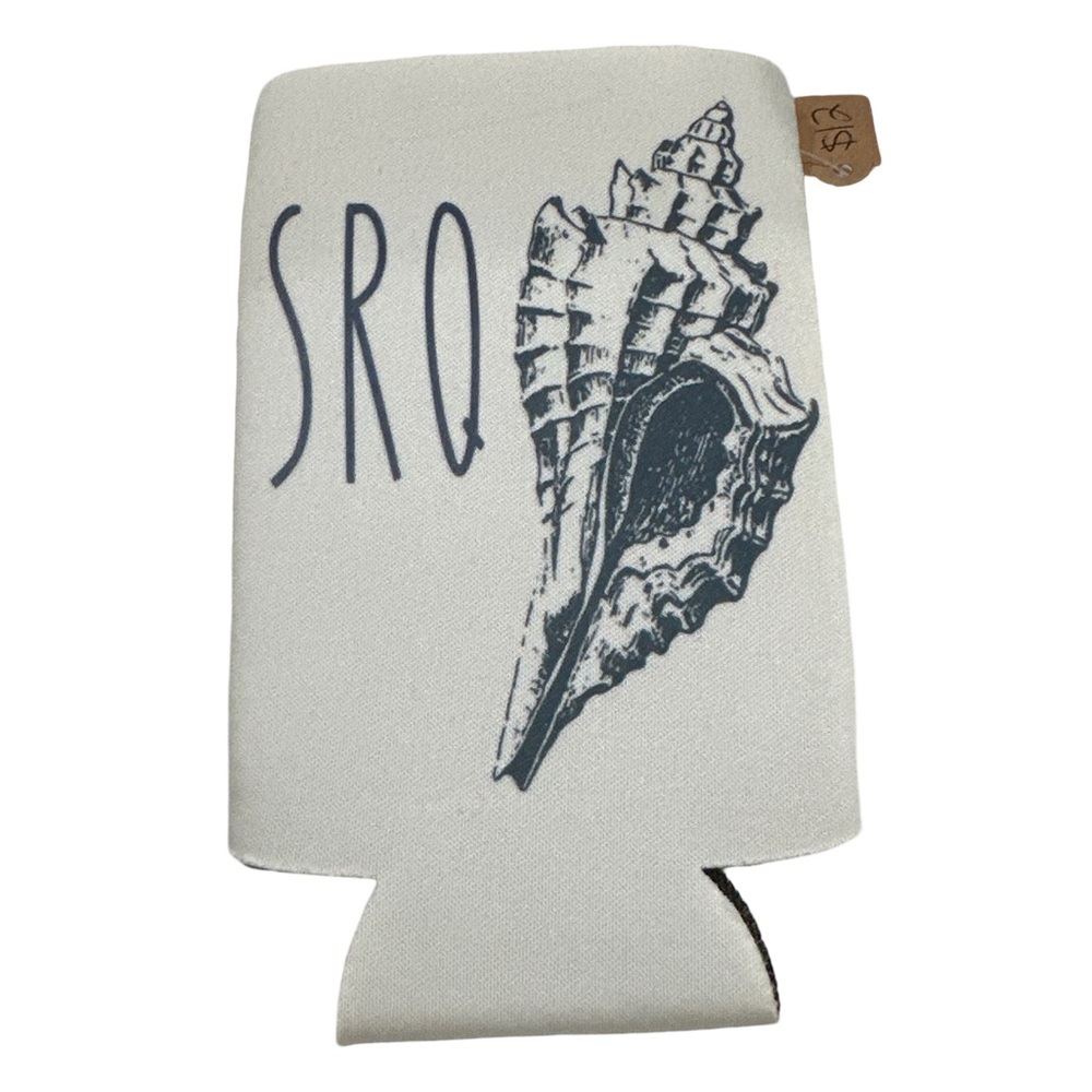 SRQ Coastal Conch Shell Can Cooler Insulated Beach Drink Holder